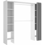 Armoire placard extensible colorisblanc - longueur 110 - 180 x hauteur 205 x profondeur 50 cm