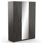 Armoire placard meuble de rangement coloris chne waterford - longueur 133. 5 x hauteur 191. 5 x profondeur ...