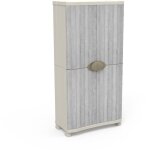 Armoire - plastiken - space - saver - 90 cm - 4 étagères - blanc / gris Armoire - plastiken - space - saver - 90 cm - 4 étagères - blanc / gris
