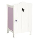 Armoire de poupe fienchen - roba - bois blanc / lilas - penderie et tagre