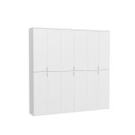 Armoire de rangement 12 portes bodite ? blanc laqu� ? design moderne