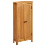 Armoire de rangement - vidaxl - 50x22x110 cm - bois de ch�ne massif - 2 portes - style contemporain