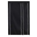 Armoire de rangement - huole - penderie pliante - structure en inox - 2 portes - tissu non - tiss�