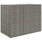 Armoire de rangement jardin - mothiness - robuste et durable - r�sine tress�e - 100 x 555 x 80 cm