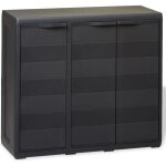 Armoire de rangement de jardin - vidaxl - noir - 2 �tag�res - bois - contemporain