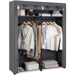 Armoire de rangement vestiaire penderie portable songmics gris ryg02gy - 140x43x174cm