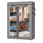 Armoire de rangement vtements de placard - kedia - gris fonc - 105 * 45 * 170cm - contemporain - design ...