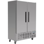 Armoire inox n�gative 960 litres 2 portes gn 1 / 1 sur roulettes 870 w 220 v - mono