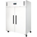 Cong�lateur 1200 litres pro 2 portes battantes blanc sur roulettes 700 w 220 v - mono