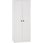 Armoire residencia en pin lasur� blanc penderie pour v�tements style mexicain avec 2 portes