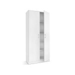 Armoire rey ? 2 portes ? 80�180 cm ? blanc ? moderne