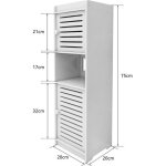 Armoire salle de bain haute sur pied - kedia - meuble de rangement colonne - blanc - 20 * 20 * 75cm