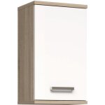 Armoire  suspendre - blanc / chne sonoma - 1 porte - meuble de salle de bain - 688 x 29 x 402 cm
