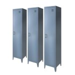 Armoire chambre enfant en acier bleu pétrole. 4 espaces de rangement. casier. l 38 x p 38 x h 180 cm Armoire chambre enfant en acier bleu pétrole. 4 espaces de rangement. casier. l 38 x p 38 x h 180 cm