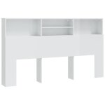 Armoire de t�te de lit - fydun - blanc brillant - 180 cm - contemporain - design