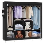 Armoire en tissu ohmg - hsturyz penderie souple - grande capacit - noir
