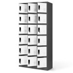 Armoire vestiaire 3b6a armoire mtallique casier 18 compartiments en tle dacier thermolaque 185 cm ...