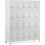 Armoire vestiaire mtallique  casiers verrouillables - avec 20 casiers - en mtal - revtement par poudre ...