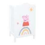 Armoire pour vtements de poupe peppa pig - roba - blanc / rose - h 52 x l 31 x p 25 cm