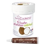 Arôme alimentaire naturel en poudre noix de coco + stylo chocolat Arôme alimentaire naturel en poudre noix de coco + stylo chocolat