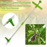Arrache - mauvaises herbes - extracteur de mauvaises herbes manuel portatif en aluminium  longue poigne ...