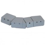 Arr�ts aluminium pour profil de jonction toiture polycarbonate (x5) - l: 6 cm - l: 2. 5 cm - e: 16 mm ...