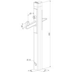 Arr�t de porte alu r�glable 40 � 60 mm locinox - ugc