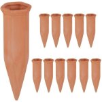 Relaxdays arrosage en terre cuite lot de 12 bouteilles pet 15 l intrieur (chambre) et extrieur (balcon) ...