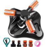Arroseur de jardin arroseur rotatif  360  3 bras arroseur oscillant 2 modes de buse arroseur automatique ...