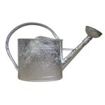 Arrosoir ovale galvanis� - guillouard - 13 l - anse creuse - pomme en plastique et grille galvanis�