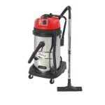 Aspirateur bidon - inox - 1000 w - 50 litres - bac sans sac - rouge