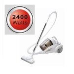 Aspirateur cyclone sans sac klaiser turbo - 2400w - blanc - filtre hepa - ultra puissant