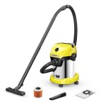 Aspirateur eau et poussires sans fil karcher wd 3 - 18 s v - 17 / 20 - acier - 17 l - (sans batterie ...