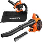 Aspirateur de feuilles mortes thermique - fuxtec fx - lbs126 - 26cm3 4en1 2 temps souffleur broyeur
