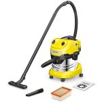 Aspirateur grossier - k�rcher - wd 4 - 18 s dual v - 20 / 22 - moteur 36 v - r�servoir acier 20 l - accessoire ...