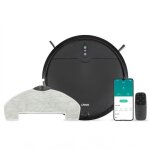 Aspirateur robot laveur connect - livoo - doh145 washup - 1000 pa - 70 min - 2 rservoirs - noir