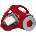 Aspirateur sans sac - h. koenig - tc14 rouge - filtre hepa lavable - puissance 2200w - bac amovible 1200 ...