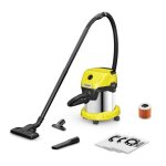 Aspirateur sans sac krcher 1. 628 - 150. 0 noir acier inoxydable jaune