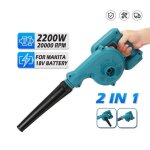 Aspirateur souffleur �lectrique sans fil 2200w makita 18v - prumya - vert - aspiration + soufflage