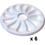 Assiettes 12 huitres x 6 en polypropylène 30 cm * Assiettes 12 huitres x 6 en polypropylène 30 cm *
