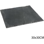 Secret de gourmet - assiette en ardoise - 30 x 30 cm.