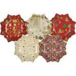 Assiettes en carton - pap star - � 28 cm - motif �toile - multicolore - d�corations de no�l