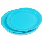 Lot de 20 assiettes en carton vitamine 23cm bleu