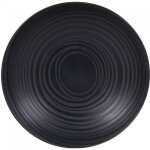 Assiette creuse moon noir 225 cm (lot de 6) - table passion