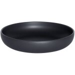 Assiette creuse uno noir 22 cm (lot de 6) - table passion