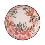 Assiette creuse pink flor 19 cm (lot de 6) - table passion