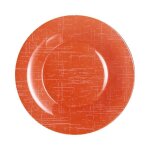 Assiette � dessert - luminarc - poppy mandarine - verre tremp� - lot de 6