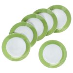 Assiette � dessert - mambocat - variant - set de 6 - porcelaine - vert