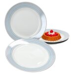 Assiette � dessert - ritzenhoff & breker - doppio circle - 205 cm - set de 4 - porcelaine color�e