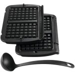 Assiette  gaufres - tefal xa7238 - compatibilit gc706 go706 gc71 gc73 gr71 go71 - aluminium - noir